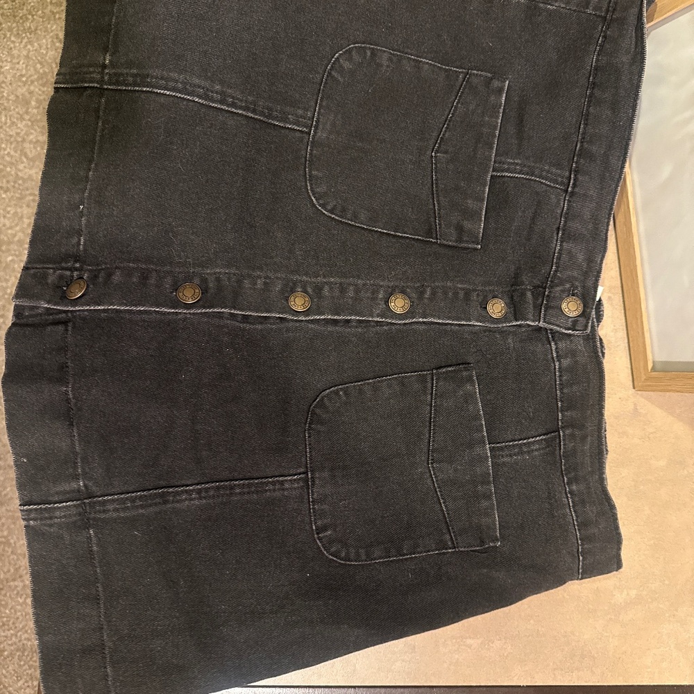 Black jean skirt